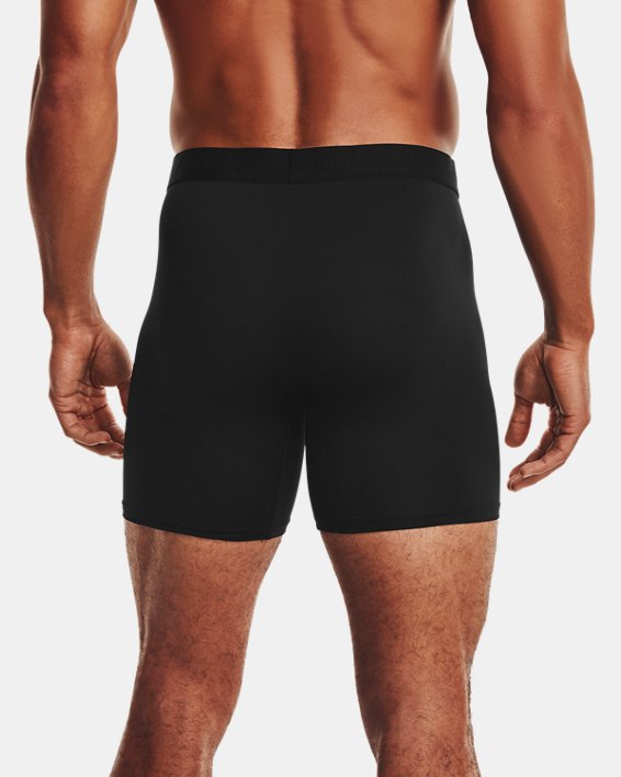 男士UA Tech™ Mesh 6英寸Boxerjock®內褲–2條裝, Black, pdpMainDesktop image number 1